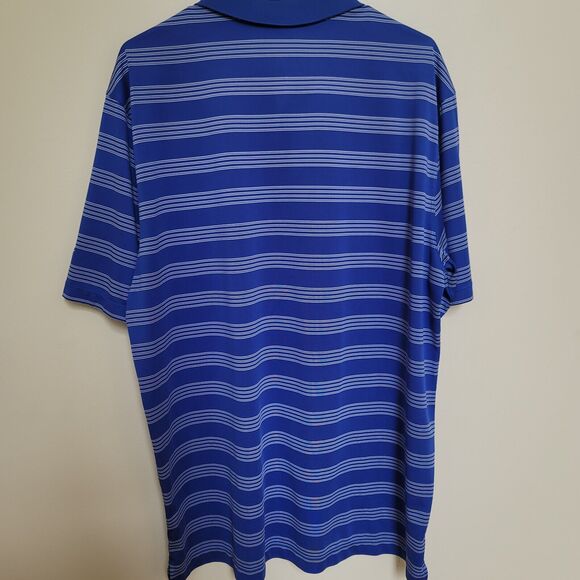 Nike Golf Tour Performance Dri-Fit Blue/White Short Sleeve Polo Shirt Men’s XL - Picture 2 of 3